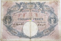 50 Francs Bleu et Rose